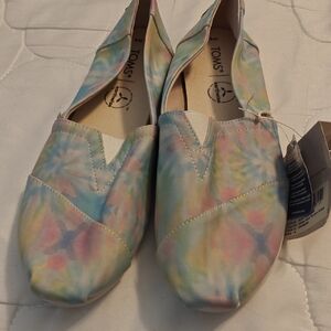 TOMS Women's Pastel Tie-Dye Flats